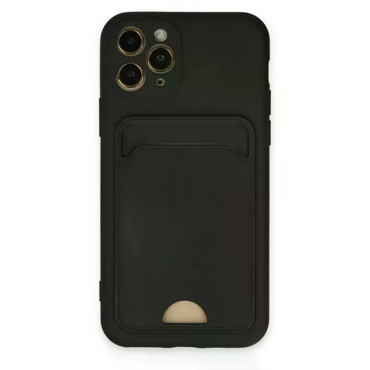İphone 11 Pro Kılıf Kelvin Kartvizitli Silikon - Siyah