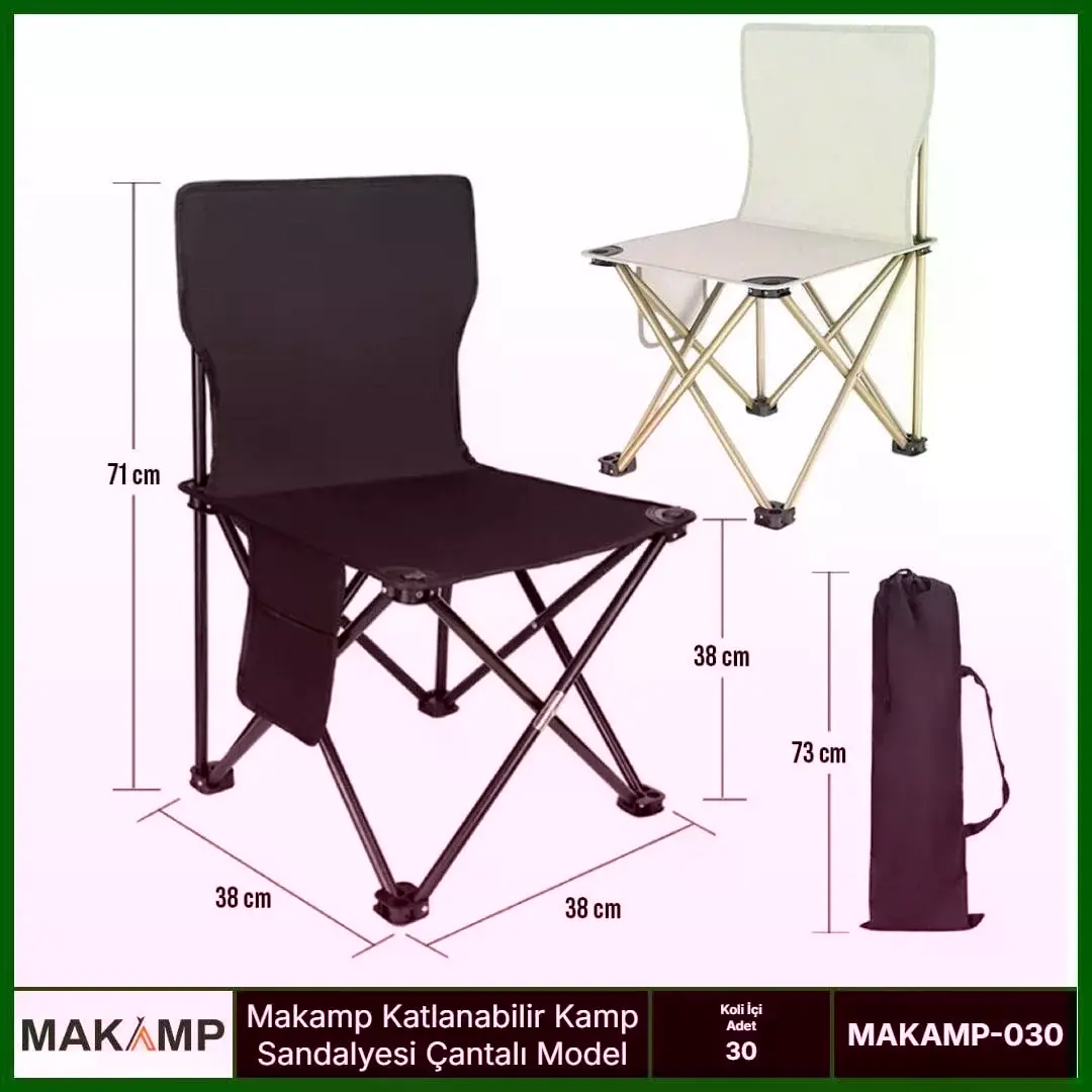 Katlanabilir Çantalı  Kamp Sandalyesi