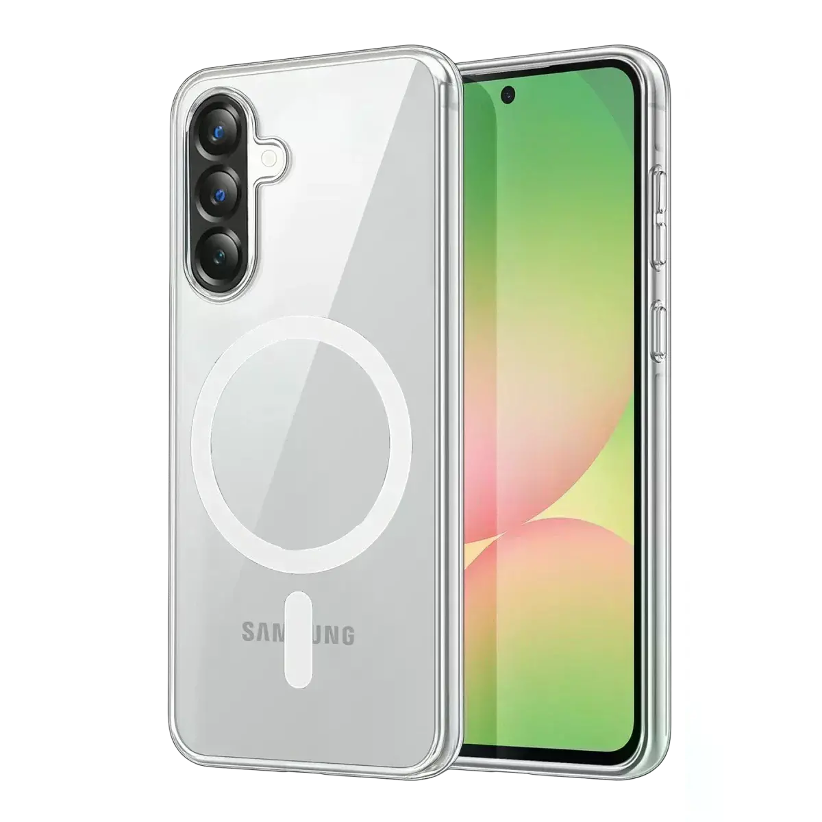 Samsung Galaxy A27 5g Combo Sert Şeffaf Magsafe Kapak - Şeffaf