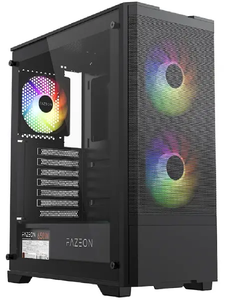Fazeon F16 650w 80plus Bronze Mesh 2x140mm&1x120mm Argb Fanlı Atx Siyah Bilgisayar Kasası