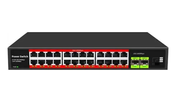 URANIUM POE-G2402SFP-300W 24 PORT GIGABIT+2XGB SFP UPLINK RACKMOUNT POE SWITCH (REALTEK CHIPSET)