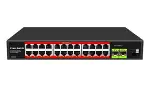 URANIUM POE-G2402SFP-300W 24 PORT GIGABIT+2XGB SFP UPLINK RACKMOUNT POE SWITCH (REALTEK CHIPSET)-1
