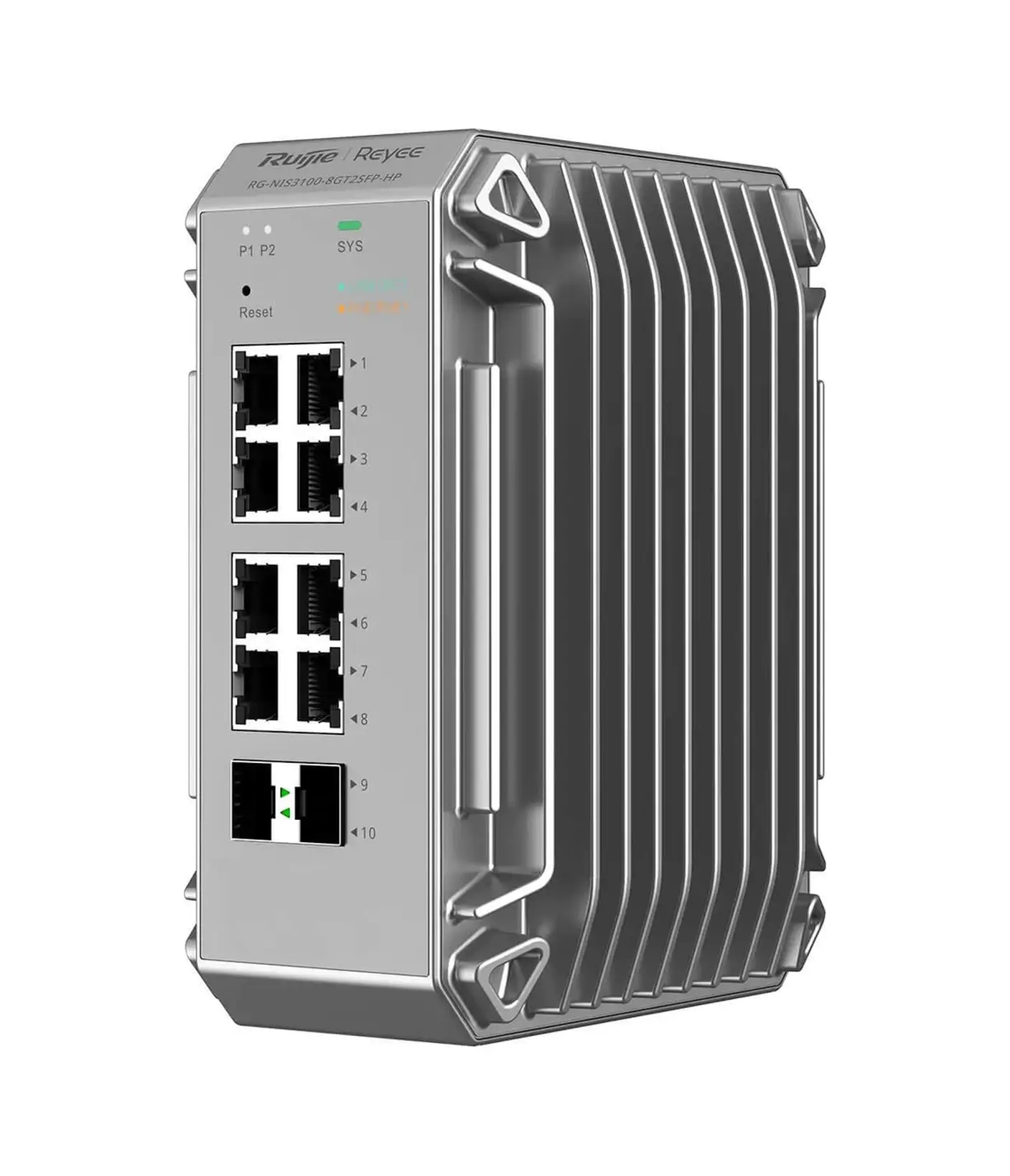 Ruijie Reyee RG-NIS3100-8GT2SFP-HP 8 Port Poe 2xSfp Gigabit Yönetilebilir Endüstriyel PoE Switch