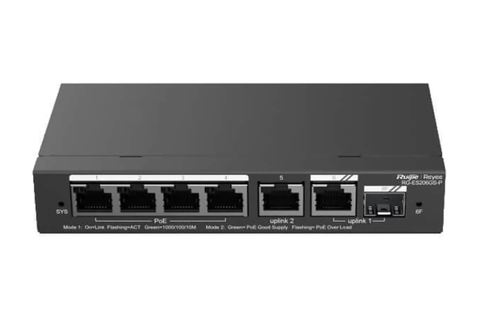 Ruijie Reyee RG-ES206GS-P 4 Port Poe 54W 1Xrj45 Uplink +1xsfp Combo Uplink Gigabit Poe Yönetilebilir Switch