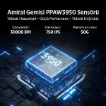 Philips EVNIA Serisi SPK9718 Kablosuz Bluetooth Dual Mod 36000DPI 6 Tuşlu Optik Oyuncu Mouse Siyah Siyah-12