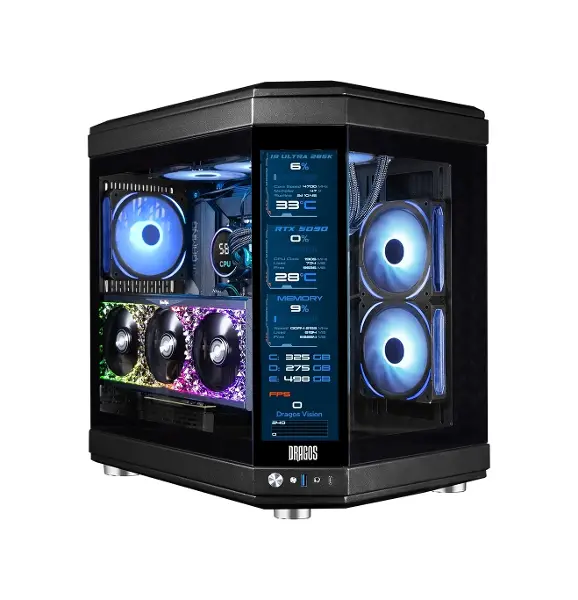 Dragos North Evo Vision 7x ARGB Fan Type-C Atx Mid Tower Bilgisayar Kasası