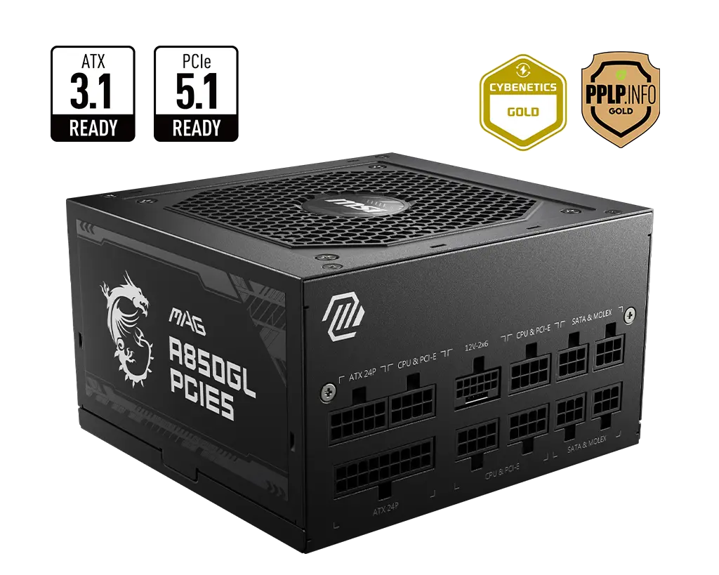 PSU MAG A850GL PCIE5 WHITE 850W 80+ GOLD POWER SUPPLY-BEYAZ