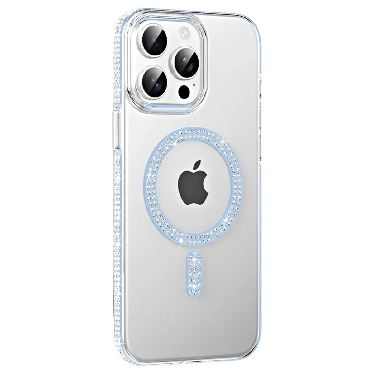 Joko  İphone 14 Pro Max Move Taşlı Magsafe Kapak - Mavi