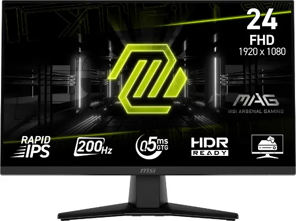 23.8 MAG 242F 0.5MS 200HZ FLAT RAPID IPS FREESYNC MONITOR