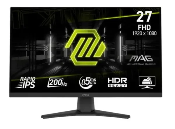 27 MAG 272F 1920x1080 (FHD) 16:9 FLAT RAPID IPS 200HZ 0.5MS (GTG) FREESYNC PREMIUM GAMING MONITOR