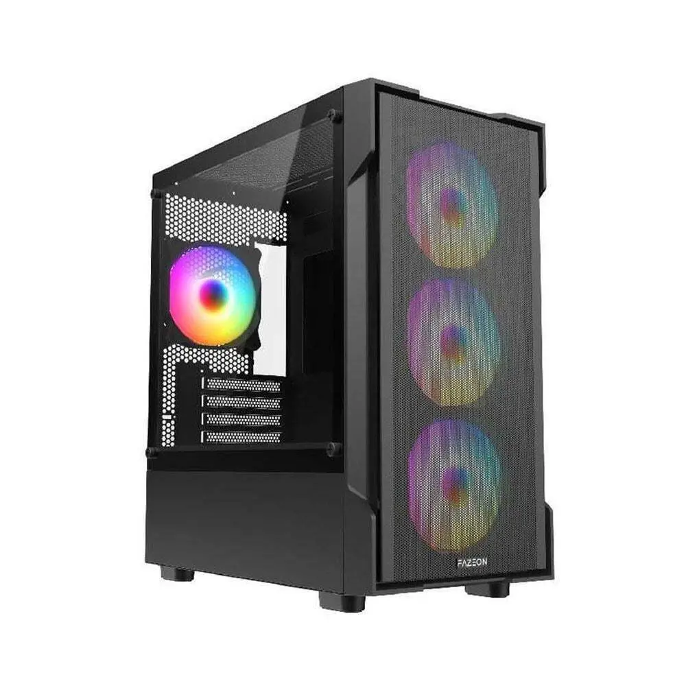 F1 M650BBM 650W 80  4x RAINBOW FIXED LED FAN MICRO ATX 2xUSB3.0 SİYAH KASA