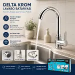 KROM DELTA LAVABO BATARYASI AÇ KAPA KTX-2639 (4745)-2