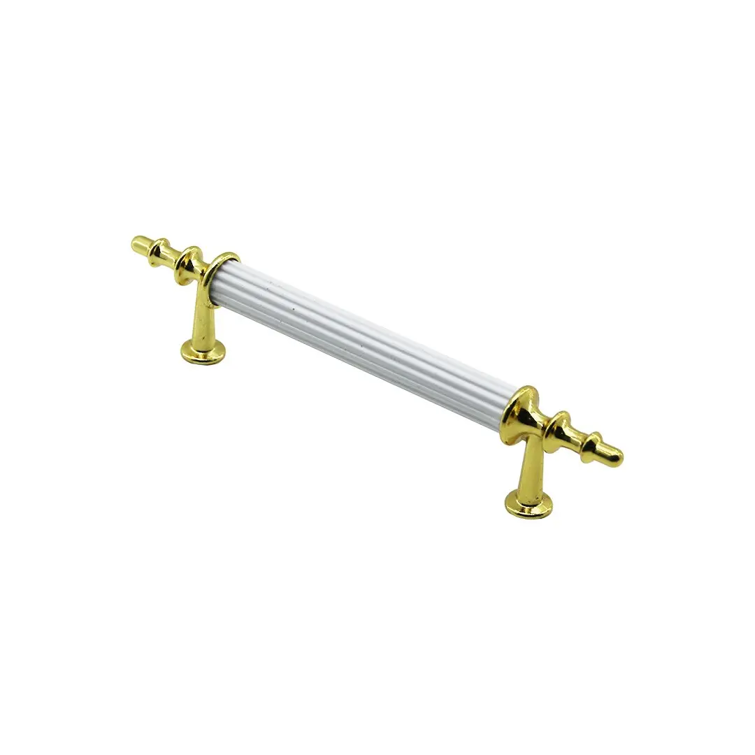 10 ADET BEYAZ - ALTIN BORU KULP 9.6CM (4745)
