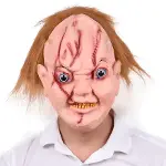 Çaki Maskesi Kahverengi Saçlı Lateks Et Chucky Çaki Maskesi (4745)-1