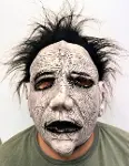 Siyah Saçlı Michael Myers Lateks Yüze Tam Yapışan Et Maske Korku Maskesi (4745)-3
