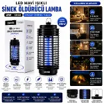 4W - SİYAH KOKUSUZ TAŞINABİLİR LED MAVİ IŞIKLI SİNEK ÖLDÜRÜCÜ S24 PRO (4745)-2