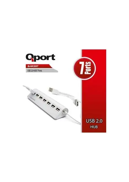 7 Port USB 2.0 Çoklayıcı Metal (Q-UC207)