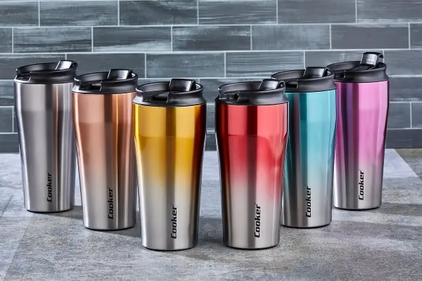 CKR-2049 400ML.ÇELİK MUG TERMOS BARDAK ÇİFT RENK (4745)