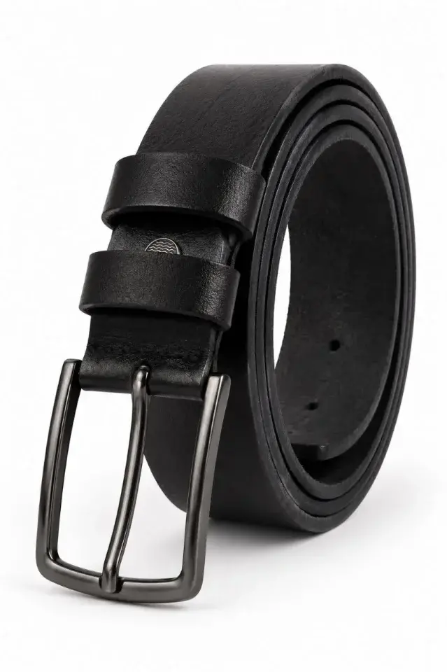 Erkek Hakiki Deri 4 Cm Klasik Kemer Metal Tokalı Günlük Ve Klasik Kullanım-3