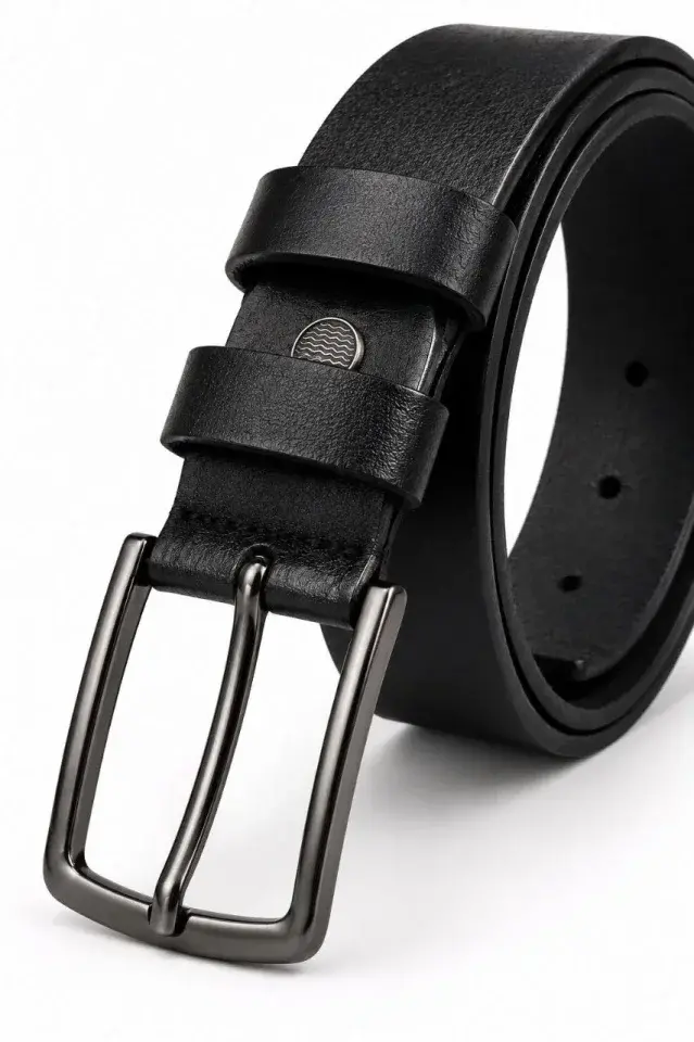 Erkek Hakiki Deri 4 Cm Klasik Kemer Metal Tokalı Günlük Ve Klasik Kullanım-4