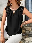 Kadın Kısa Kollu Hakim V Yakalı Dokuma Viskon Bluz-1