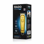 SARI METAL KAPLAMA - USB SARJLI - T BIÇAK 3 KESİM TARAK - YAĞ ŞİŞE - TEMİZLEME FIRÇA SAÇ SAKAL KESME - TRAŞ MAKİNE RD-3638 (4745)-2