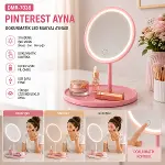 YUVARLAK  3 KADEME DOKUNMATİK LED MAKYAJ AYNASI BEYAZ-SARI-GÜNIŞIĞI (4745)-2