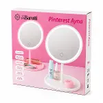 YUVARLAK  3 KADEME DOKUNMATİK LED MAKYAJ AYNASI BEYAZ-SARI-GÜNIŞIĞI (4745)-3