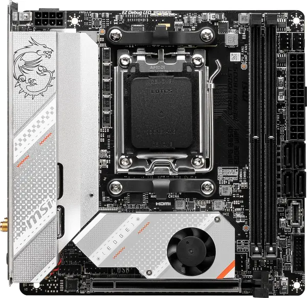MB MPG B650I EDGE WIFI AM5 DDR5 7200MHZ(OC) HDMI M.2 USB3.2 2.5G LAN WIFI 6E Mini-ITX