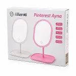 YUVARLAK- DÜZ KENAR 7 İNÇ LEDLİ - USB ŞARJLI MAKYAJ AYNASI 90°TAKILIKLI AYAKR.PLS 17.5CM (4745)-3