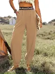 Kadın Yüksek Bel Beli Lastikli Dökümlü Ve Beli şeritli Pera Pantolon-2