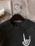 Erkek Baskılı Oversize T-shirt - Siyah-2