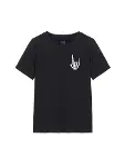 Erkek Baskılı Oversize T-shirt - Siyah-3