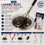 300CM YAYLI - KISKAÇ LAVABO - GİDER VB.TEMİZLEME - ÇOK AMAÇLI ÇUBUK (4745)-4