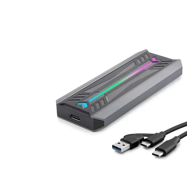 SSD Kutu Type-C 3.1 + Usb3.0 Nvme M2 Chıp Rtl9210 Siyah HDX1775