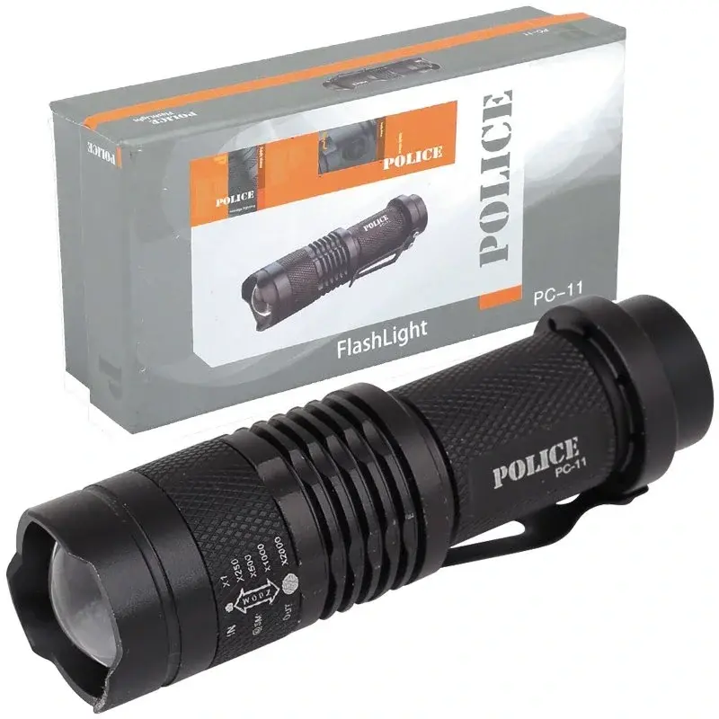 Pc-11 Mini El Feneri Sadece 1  Kalem Pil İle Çalışır Cree Q5 Led Teknolojisi, 100m Menzil Ve Zoom Özelliği. Kompakt, Güçlü Ve Ultra Ekonomik.-2