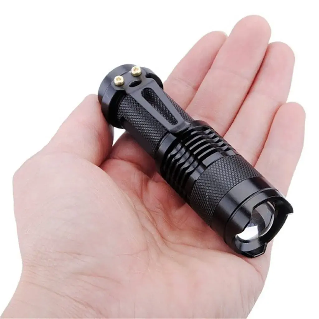 Cree Q5 Led Zoomlu  Pilli Mini Feneri 14500 Pil İle Çalışma Özelliği-5
