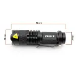 Cree Q5 Led Zoomlu  Pilli Mini Feneri 14500 Pil İle Çalışma Özelliği-2