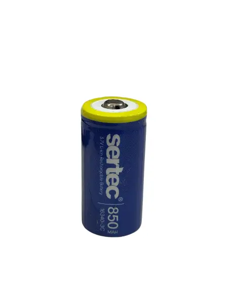 3.7v Li-ion 16340 - 850 Mah 3c Başlı Şarjlı Pil