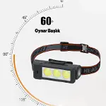 Gold Silver Gs-225 3 Led Usb Şarjlı Çok Fonksiyonlu Kafa Feneri-4
