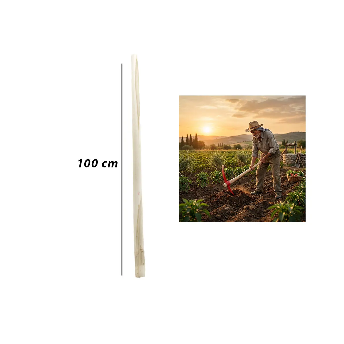 AHŞAP KAZMA SAP 100CM (4745)