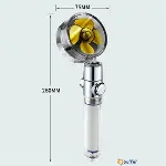Turbo Pervaneli ve Filtreli Su Tasarruflu 360 Derece Dönebilen Tazyikli Duş Başlığı (4745)-3