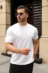 Erkek Kolları Dar Kesim Rahat Kalıp Basic Tişört-1