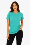 Basic Tişört Bisiklet Yaka Kısa Kol Günlük Yazlık Slim Fit T-Shirt - Su Yeşili-1