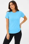 Basic Tişört Bisiklet Yaka Kısa Kol Günlük Yazlık Slim Fit T-Shirt - Turkuaz-1