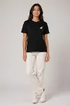 Minimal Geyik Logolu Tişört Bisiklet Yaka Kısa Kol Yazlık T-Shirt - Siyah-4