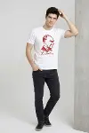 Erkek Atatürk Baskılı Tişört Kısa Kollu Bisiklet Yaka T-Shirt - Beyaz-2