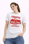 TÜRKİYE Baskılı Tişört Ay Yıldız 2026 Dünya Kupası Taraftar Forma T-Shirt - Beyaz-1