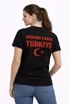 TÜRKİYE Ay Yıldız Baskılı Taraftar Forma T-Shirt - Siyah-2