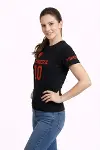 TÜRKİYE Ay Yıldız Baskılı 10 Numara Forma Tişört Taraftar T-Shirt - Siyah-2